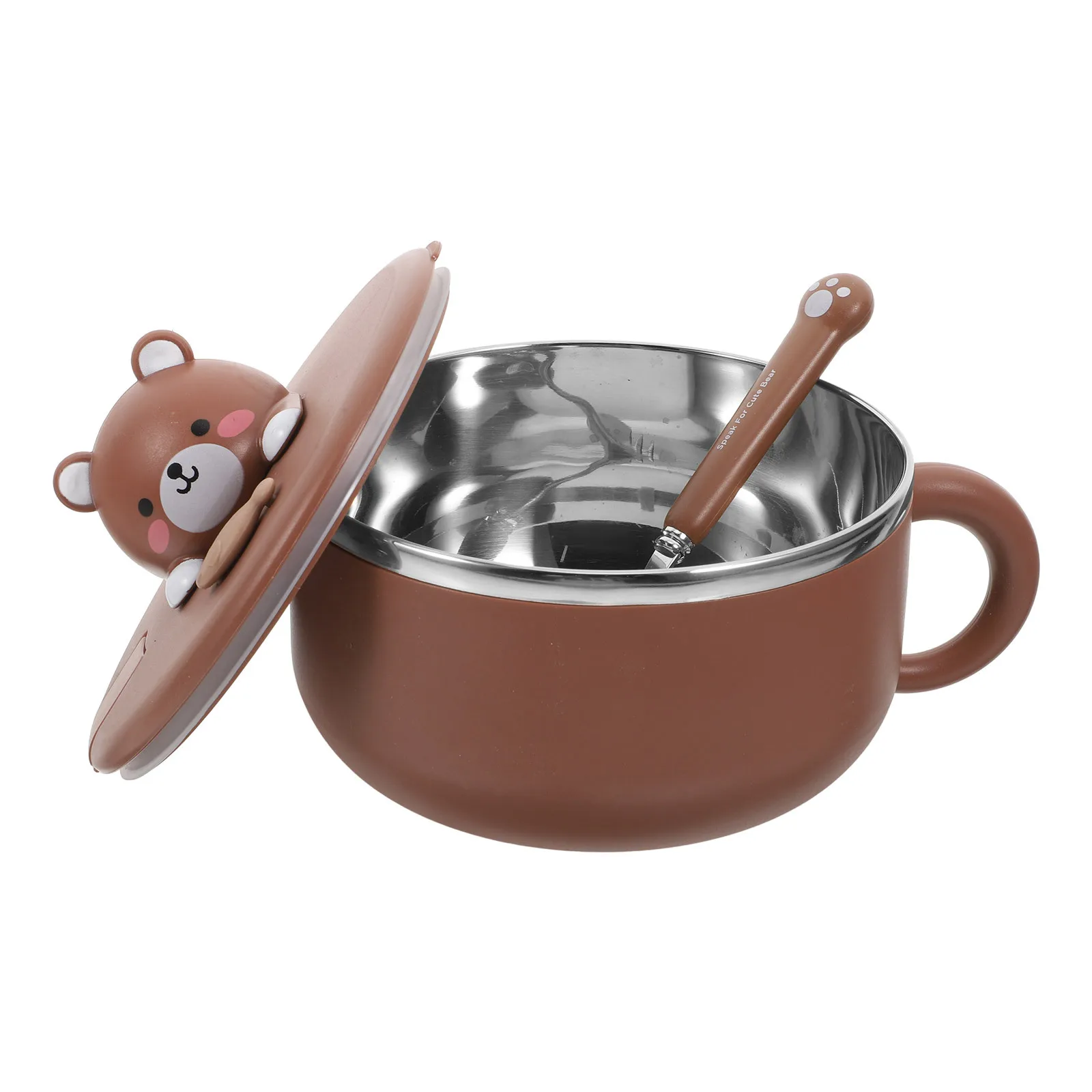 Cuenco para Ramen de acero inoxidable, cocina de fideos instantánea de gran capacidad con colador de tapa para estudiantes, dormitorio, cafetería, almacenamiento de alimentos, 1 Juego