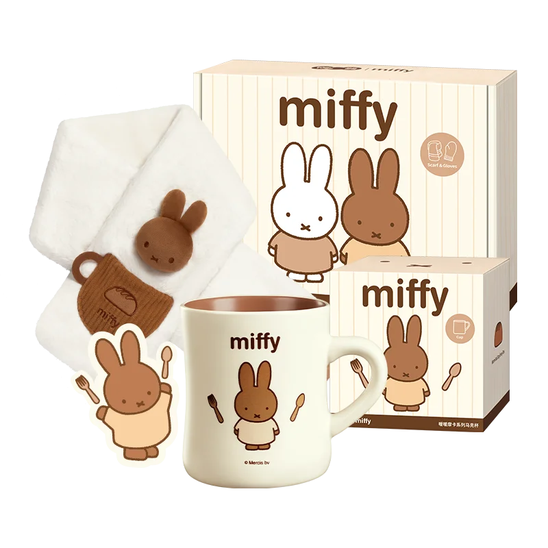 กล่องของขวัญฤดูหนาวลายมิฟฟี่กระต่ายน่ารักปี 2025 กล่องของขวัญคริสต์มาสการ์ตูน ชุดของขวัญอุ่นๆ สำหรับเด็กผู้หญิง ของขวัญวันหยุดสำหรับคู่รัก