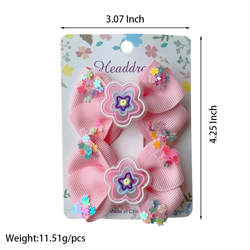 2 pz/lotto Baby Solid Hair Bows fermagli per capelli fiocco a nastro forcina per ragazza Cheer bobowknot Barrettes bambini copricapo accessori per capelli