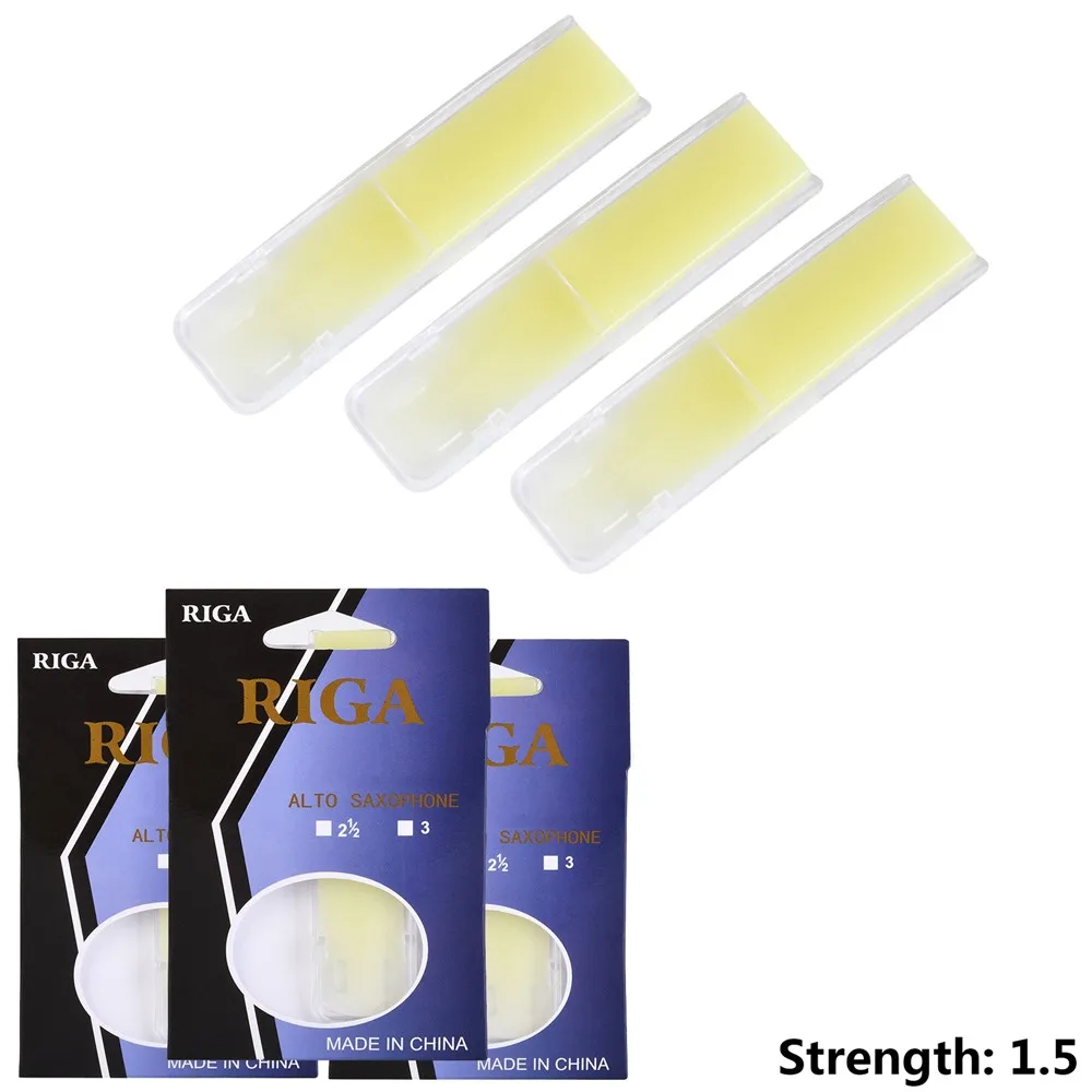 High Quality Hot New Nice Portable Pratical Alto Sax Reeds Resin Reeds Resin Synthesis Strength 1.5 Yellow 2.5