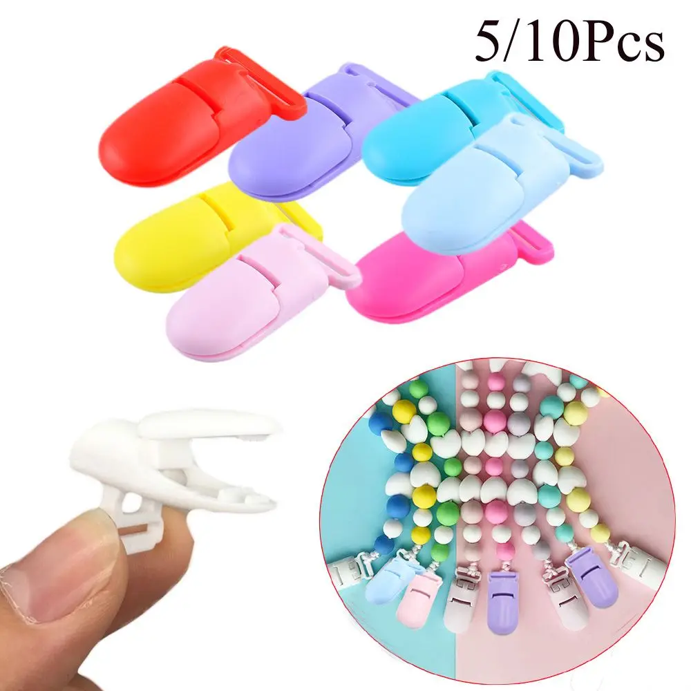 5/10Pcs Fashion Craft DIY Pendant Nipple Clasps Dummy Holder  Teethers Pacifier Clip Soother Chain