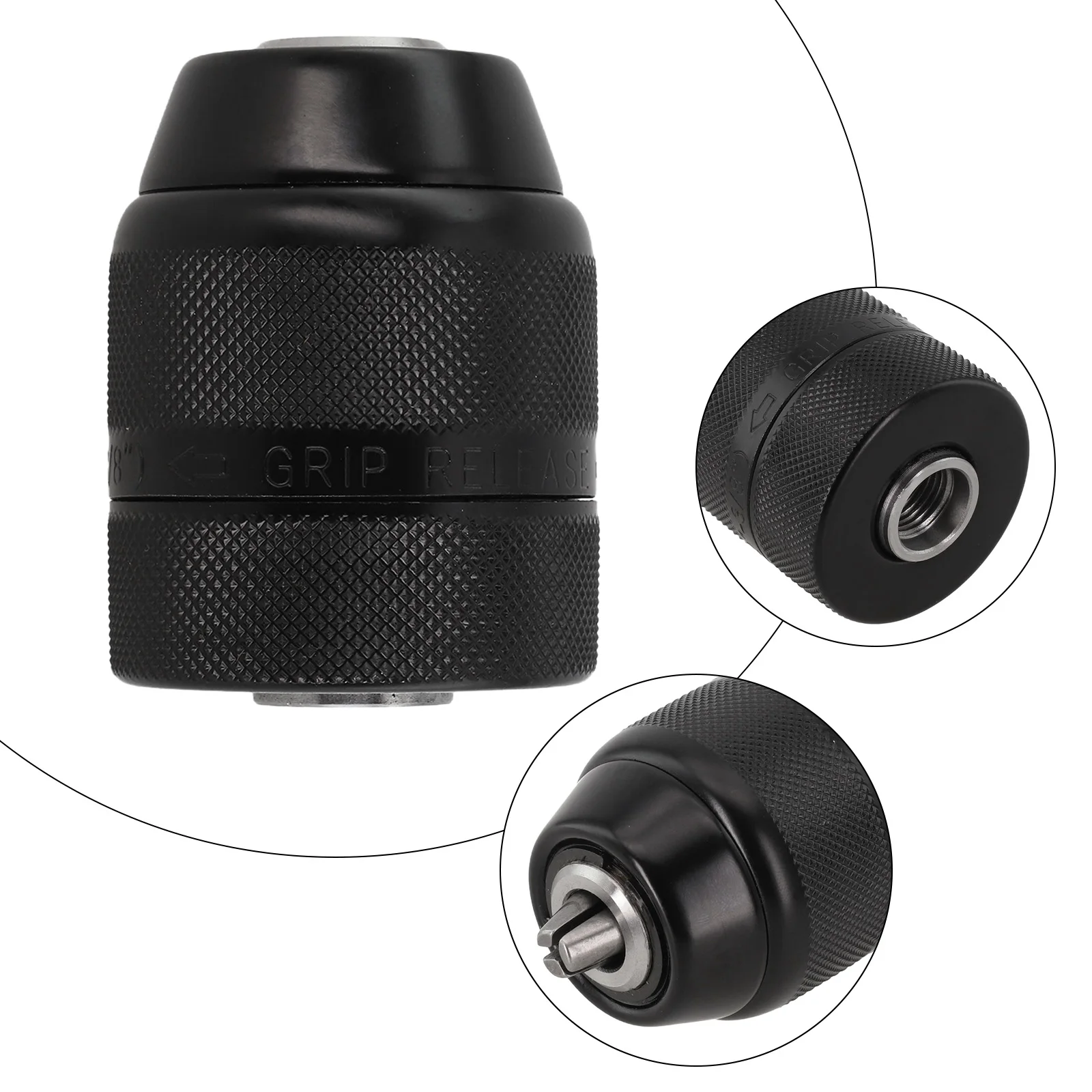 

Actual Package Content Self Locking Design Clamping Range Metal Mm Ratchet Drill Chuck Ratchet Self-locking Black