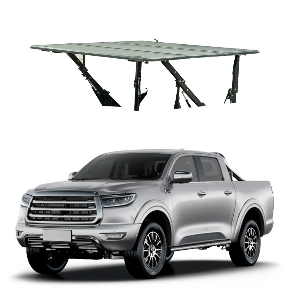 For great wall poer cannon 4x4 off-road accessories Waterproof  Hard Aluminum Lifting Lift-up tri-fold bed cover