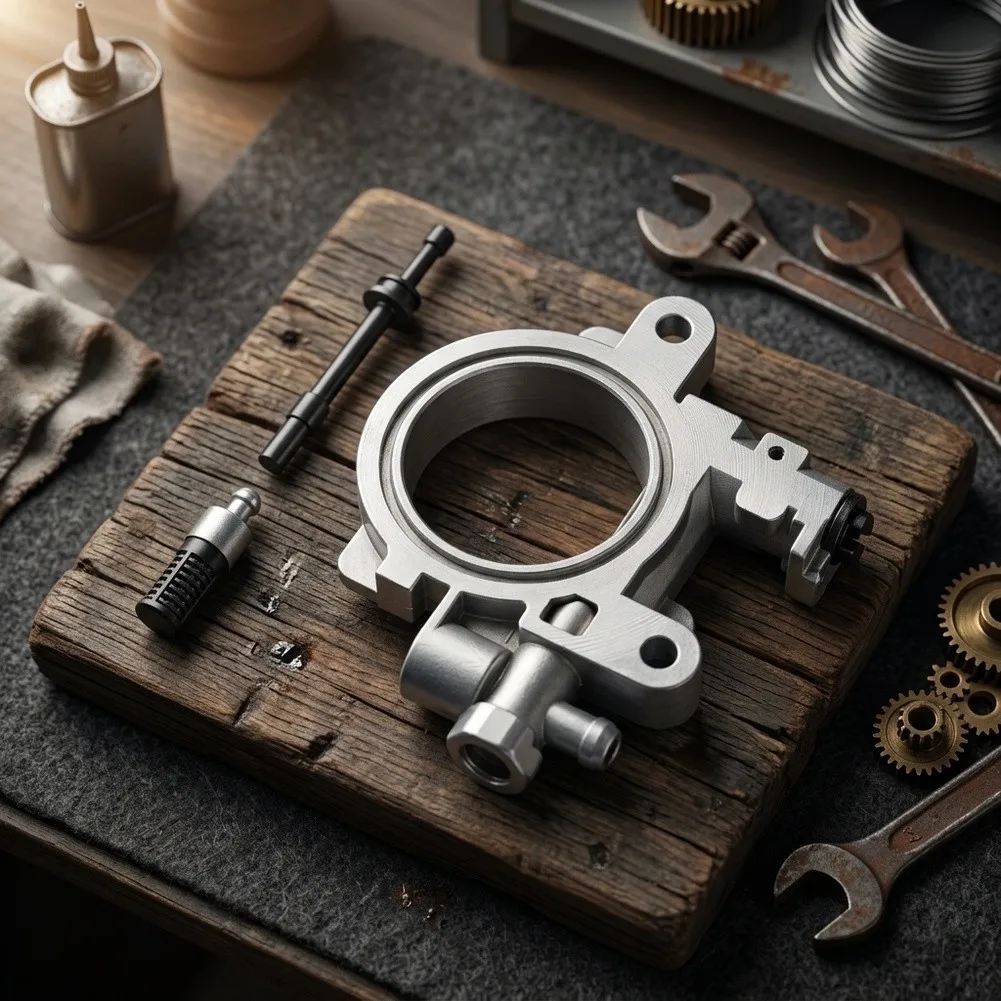For Worm Gear System Oil Pump MS290 For Demanding Environments Silver Precision Engineered Consistent Oil Flow