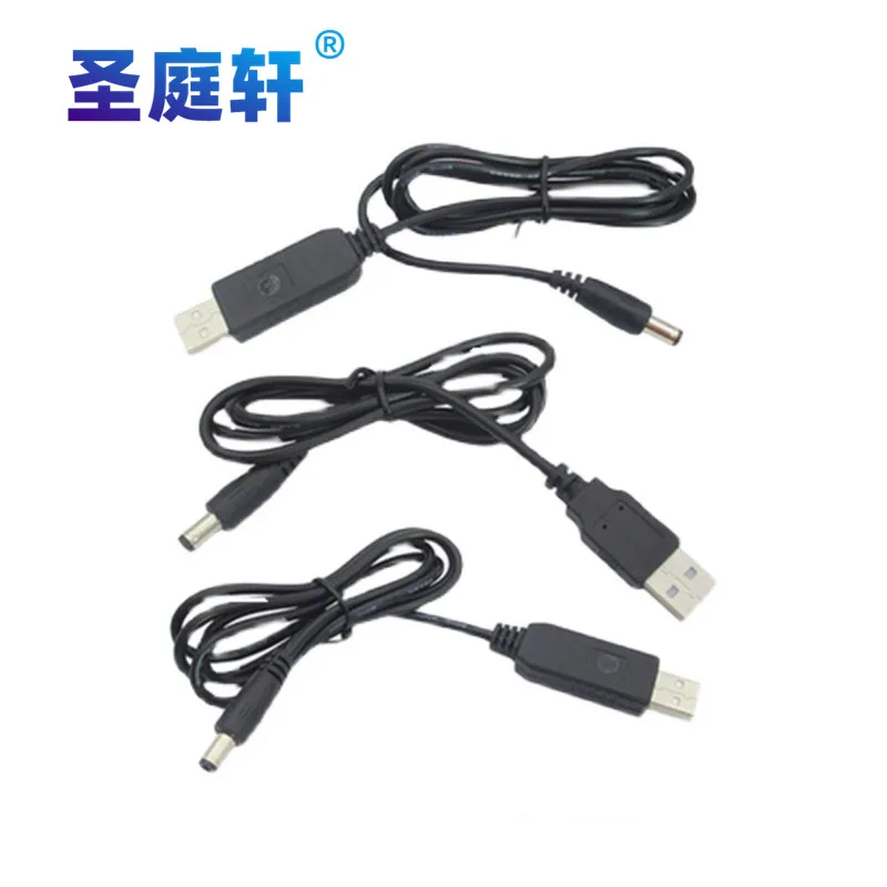 USB power boost line DC 5V to DC 5V / 9V / 12V Step UP Module USB Converter Adapter Cable 2.1x5.5mm Plug aokin