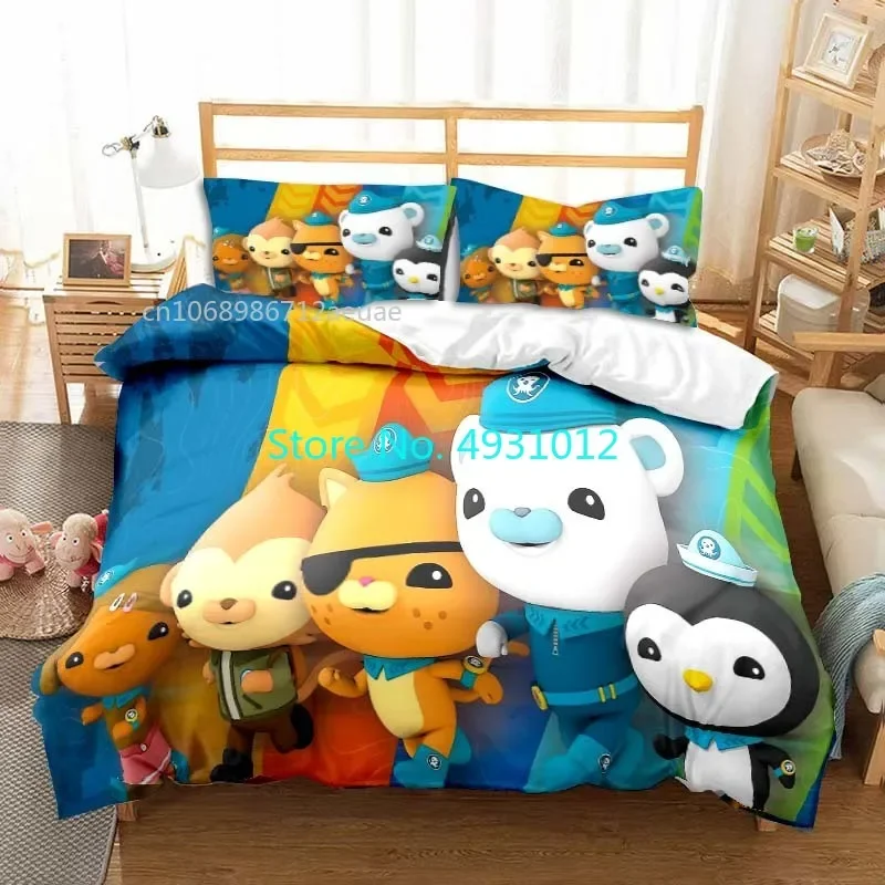 Anime The Octonauts Harajuku Home Decor Kind Beddengoed Set Kussensloop Beddengoed 3d Print Kids Boy Girl Quilt Dekbed Cover Cadeau