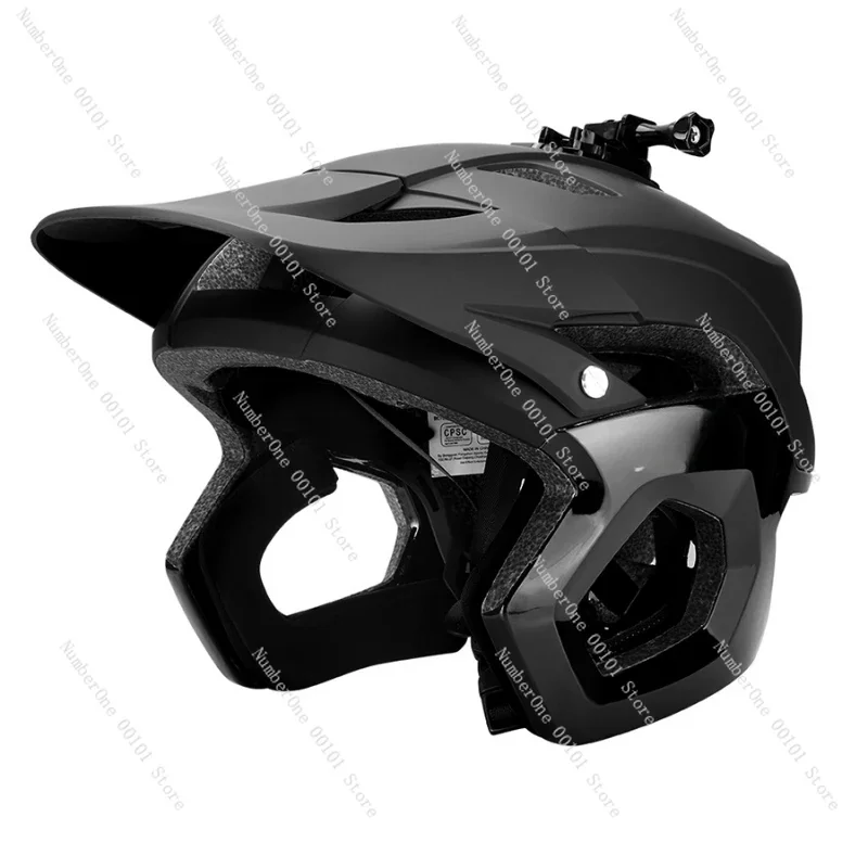 

Bicycle helmet for men's mountain bikes, downhill off-road half helmets with lights, riding equipment, safety helmets, outdoor