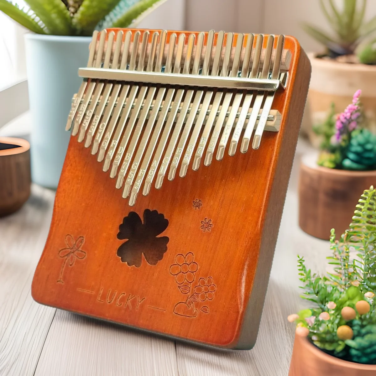 Calimba de 21 Teclas, Piano de Pulgar Profesional Afinado, Kalimba Portátil de 17 Teclas, Piano de Dedos para Principiantes, Regalo para Cumpleaños, Festivales y Relajación