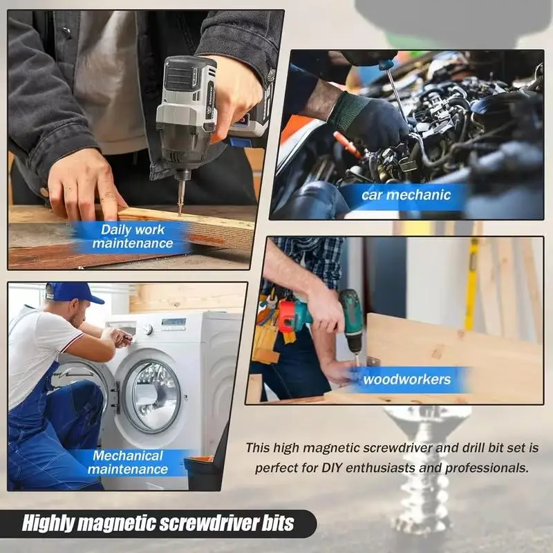 6-piece magnetic anti slip screwdriver head set, S2 steel electric screwdriver nozzle cross cape (PH1 PZ1 PH2 PZ2 PH3 PZ3) view 5