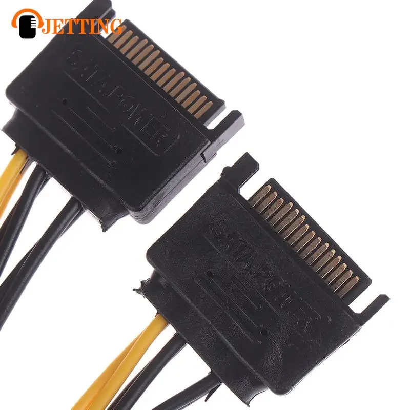 1pc 15pin SATA maschio a 8 pin(6 + 2) cavo di alimentazione pci-e cavo SATA da 20cm cavo da 15pin a 8 pin per scheda grafica