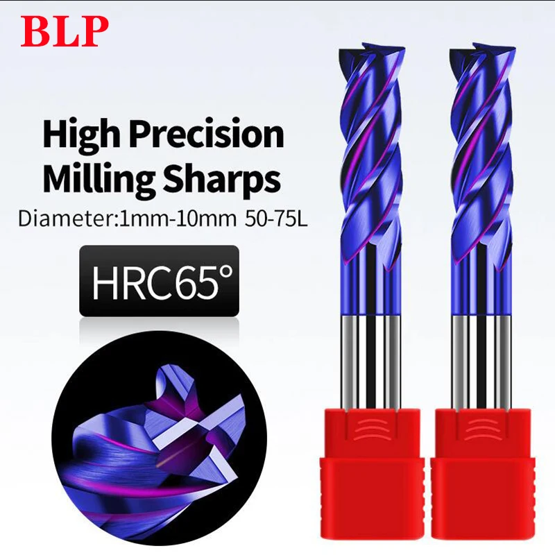 

Milling Cutter Cnc Alloy Stainless Steel Special Milling Cutter HRC65 4-Flute Tungsten Steel blue Quenched Hard Coated CNC Tools