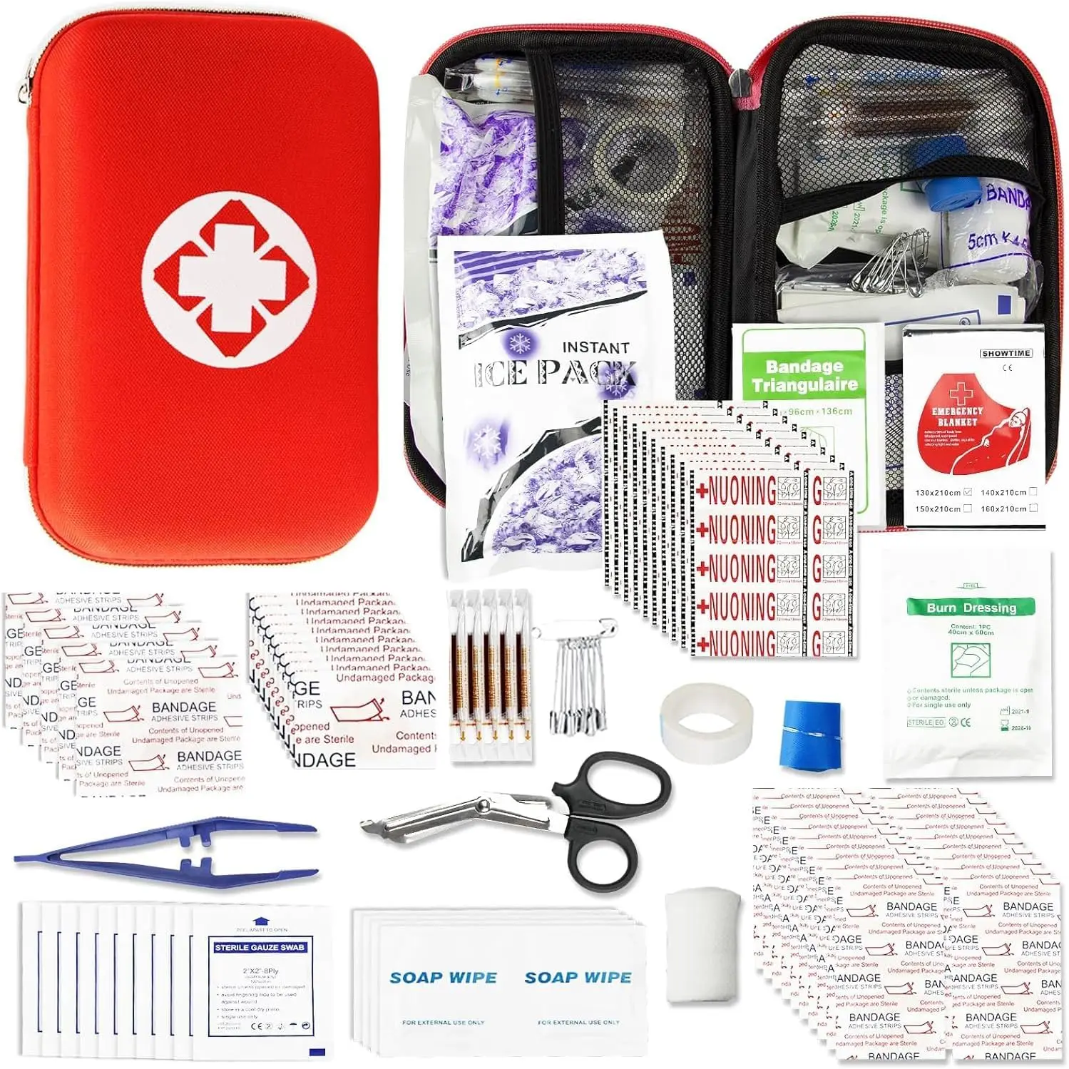 

275PCS First Aid Kit for Home, Hiking, Camping & Outdoor Sports - Portable Emergency Survival Kit with Essential Supplies