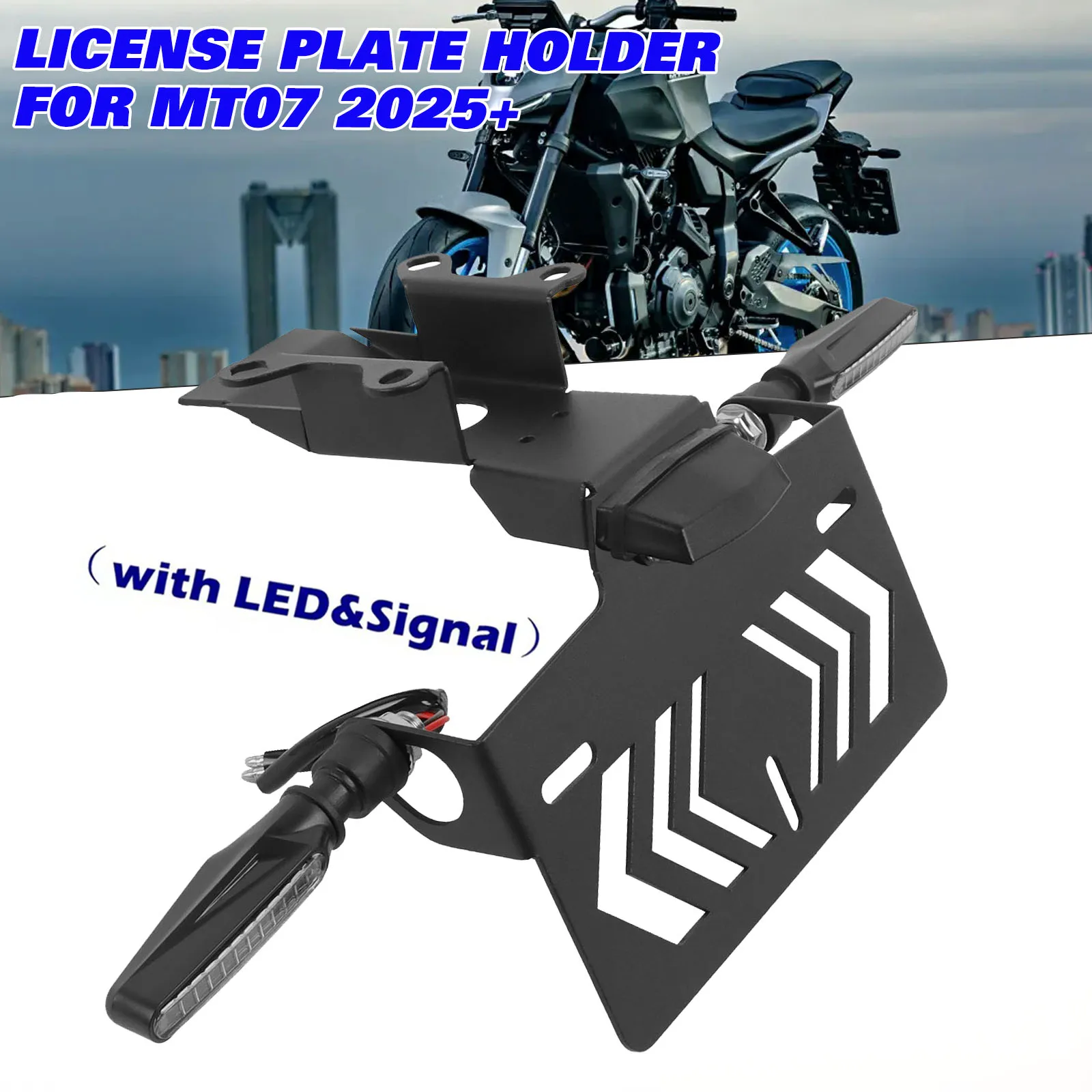 

MT-07 Rear License Plate Holder For YAMAHA MT07 MT 07 2025+ Motorcycle Tail Tidy Fender Eliminator Bracket With Led/Turn Light