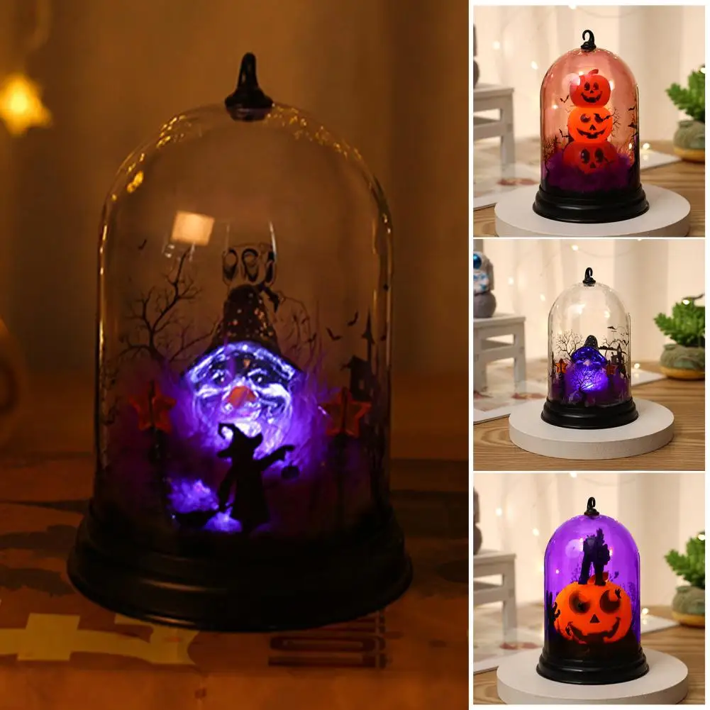 Attractive Halloween Decorations Led Halloween Pumpkin Lantern Night Light Outdoor Decor Lamp A Jar with Skull Cat for Theme