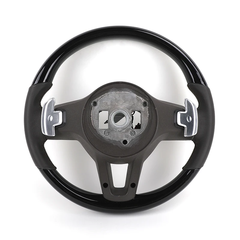 メルセデス・ベンツSクラスW222 W223 W247 W246 W242用カスタムボラントブラックピアノレザー限定木製ステアリングホイール