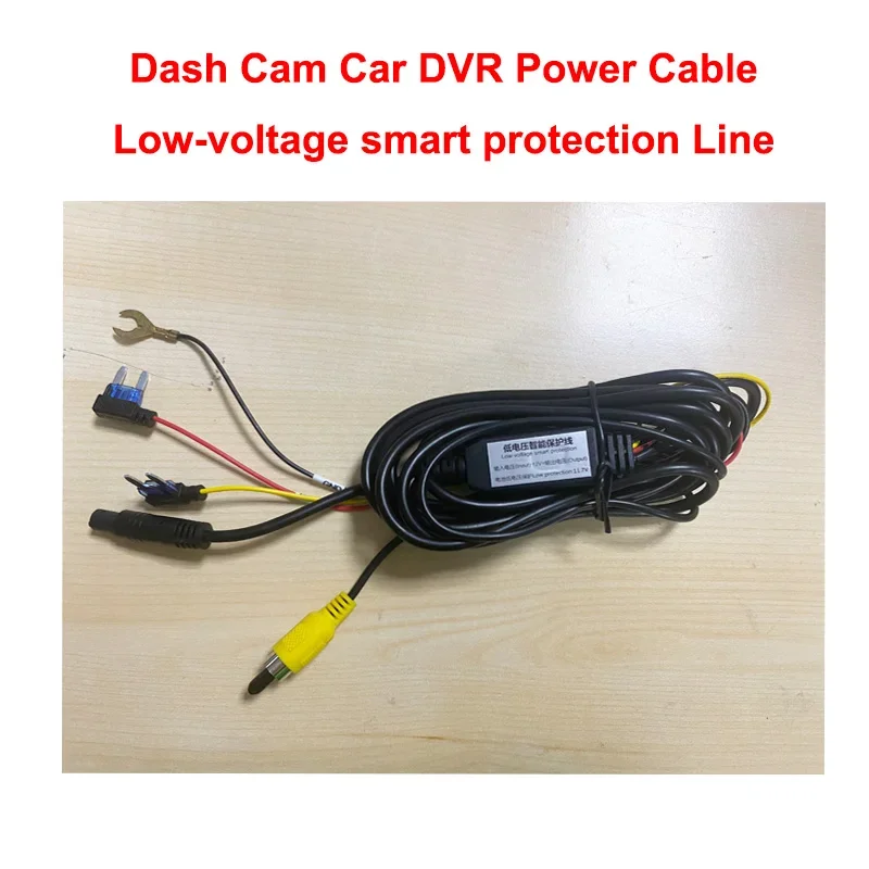 Car DVR Intelligent Control Line 24H Parking Monitor Cable For Dashcam Video Recorder 2.6 Meters Low Battery Protection Wire