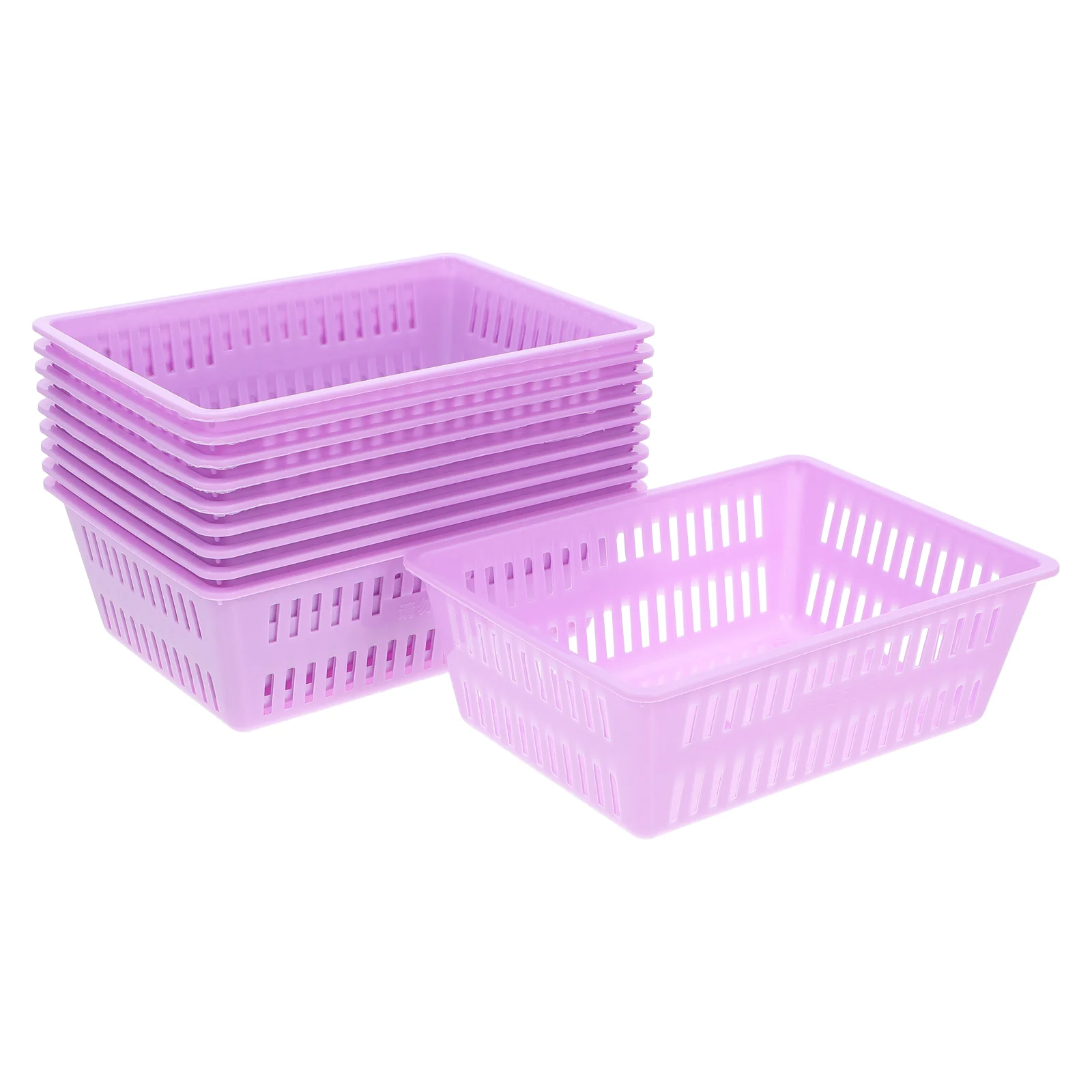 

10 PCS Game Machine Coin Basket Woven Baskets Home Storage Purple Organizer Plastic Containers