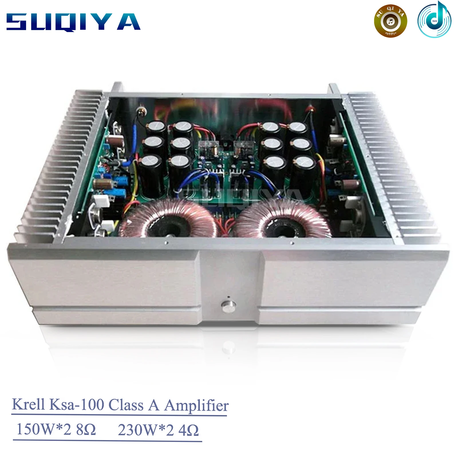 SUQIYA-Clone Krell Ksa100 Mk2 Hifi Sound Audio Class A Push Pull Power Amplifier High Power 150w*2 8ohms Audiophile High End Amp