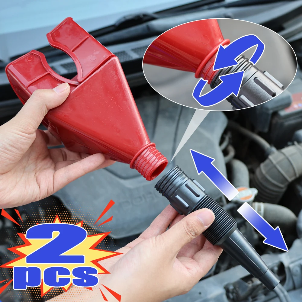 

Upgraded Telescopic Car Refueling Funnel Universal Engine Oil Gasoline Filter Transfer Funnels Tool Foldable Portable Funnels