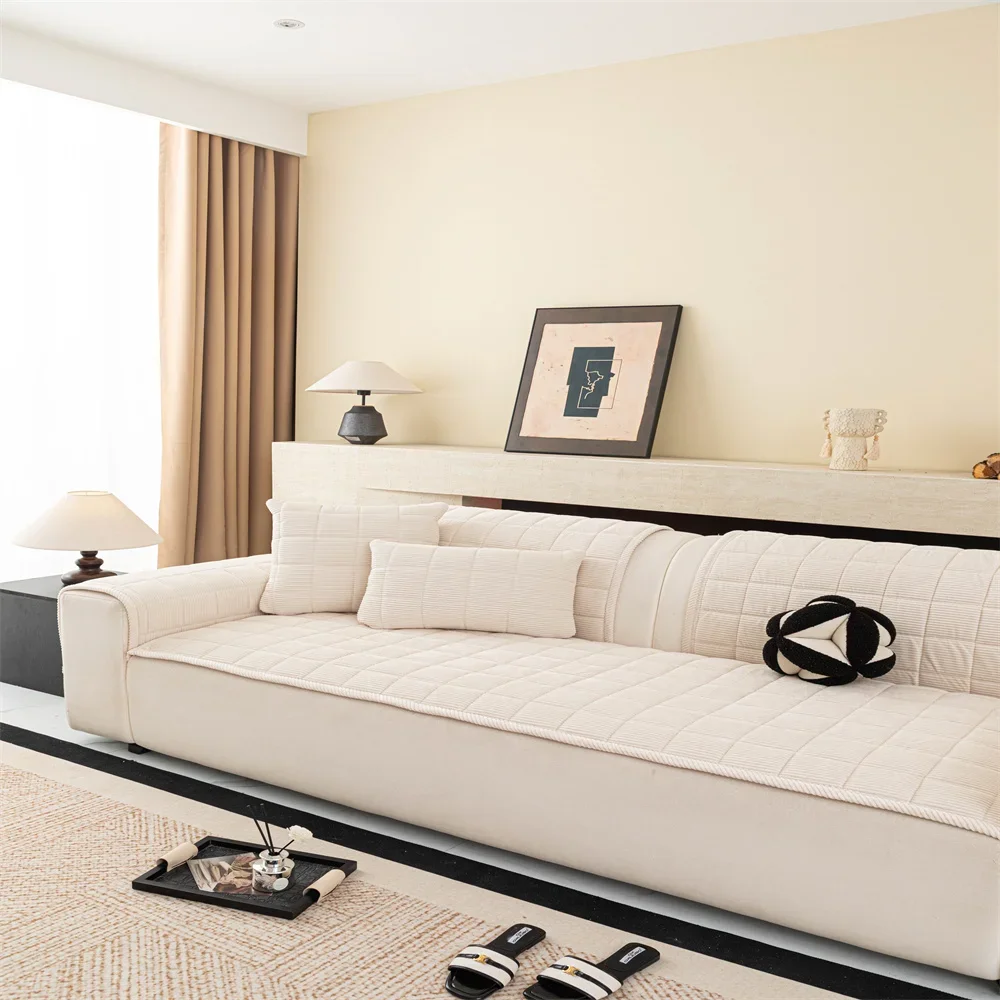 Sofa Cushion New Style Imitation Cotton and Linen All-season Anti-slip Cross-border Sofa Cover Full-cover Sofa Scarf