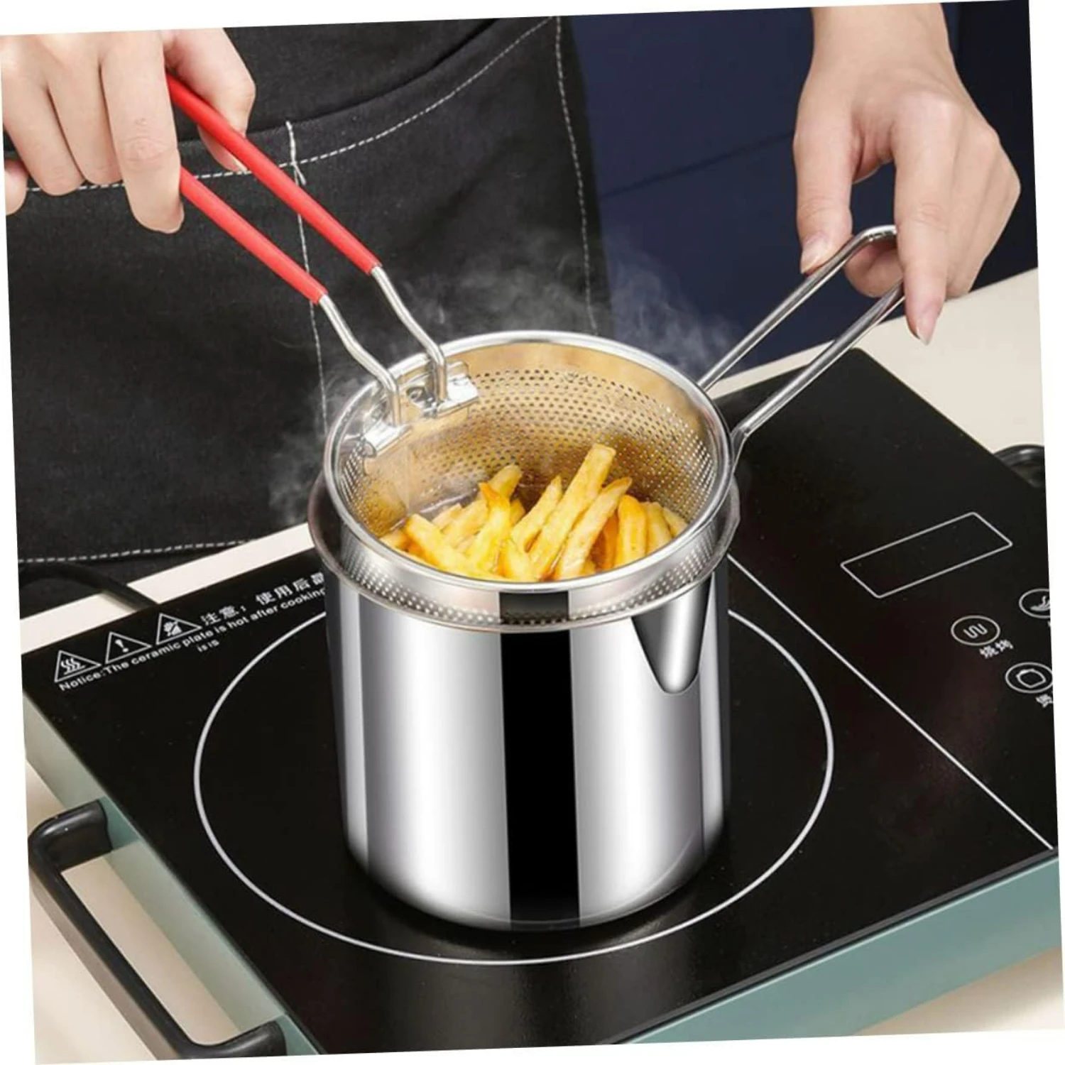 Идеальный набор японских фритюрниц темпуры из нержавеющей стали для домашнего и ресторана — идеальная и универсальная посуда для плиты