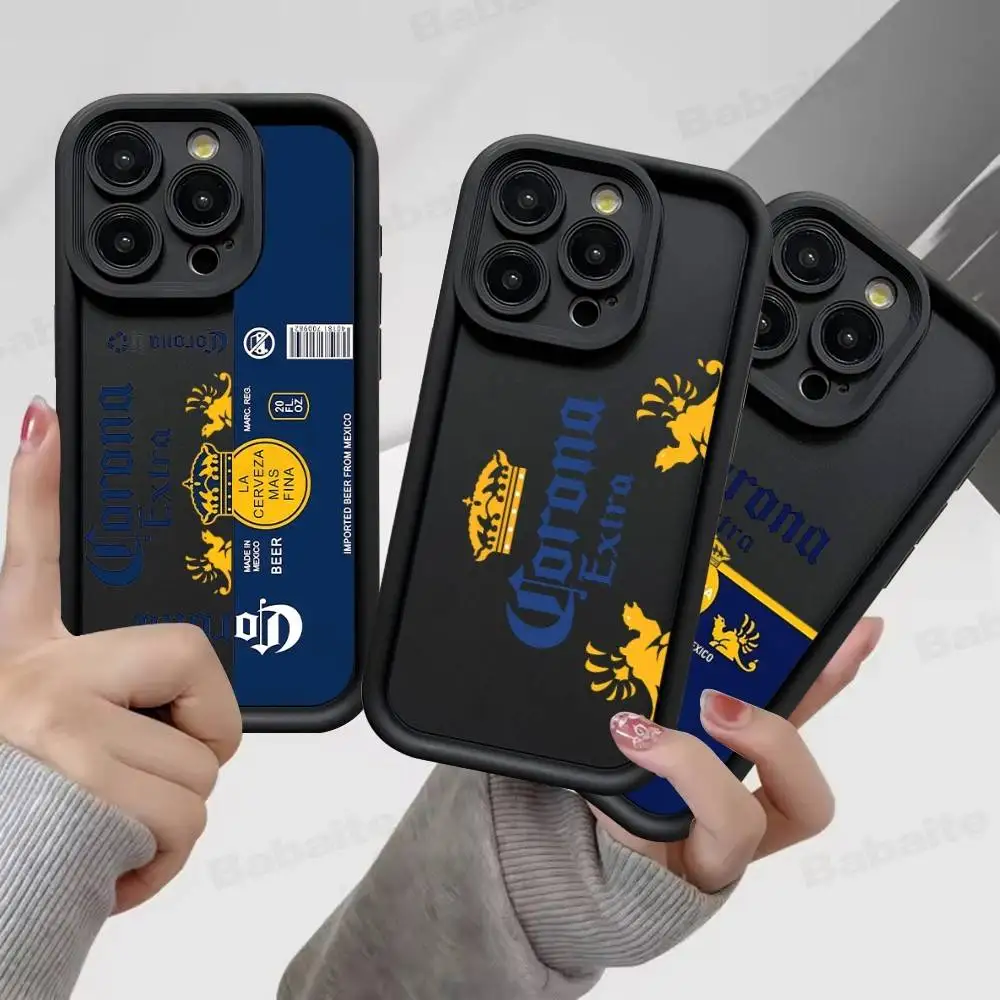 Casing Handphone Silikon Fashion C-Corona Extra Beer Untuk IPhone 17 Air 17 16 15 14 13 12 11 Plus Pro Max Anti Benturan
