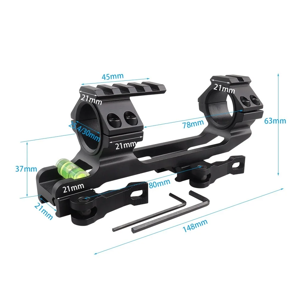 25.4/30 mm Level One-piece Quick Release Tube Clamp, Retracted Sight Bracket Tube Clamp, Sight Clamp, Sight Tube Clamp