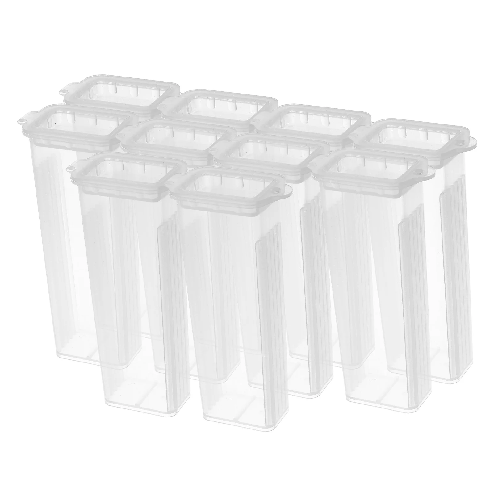 

20 Pcs Microscope Slides Case Goalkeeper Cabinet Organizer Transparent Tray