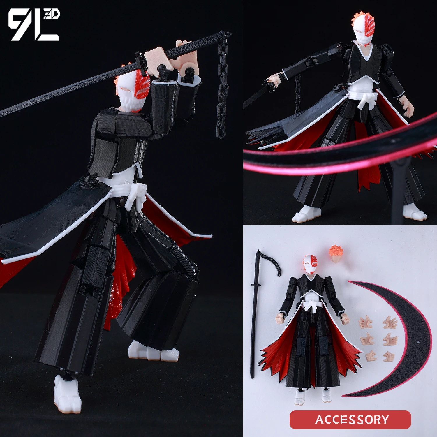 9L3D Tokyo Ghoul Kaneki Ken Action Figure Poseable Model Printing