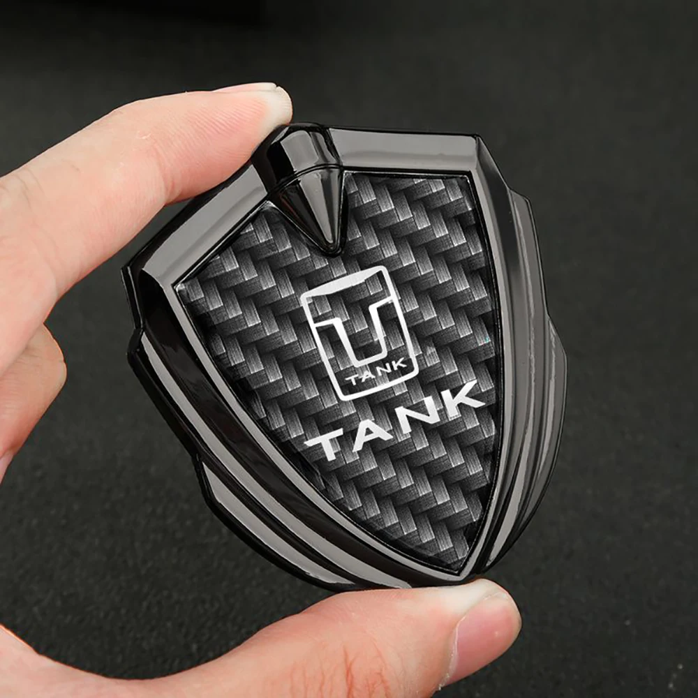 For 2022 2023 2024 Great Wall TANK 300 500 400 700 Car 3D Emblem Badge Sticker Carbon Texture Metal Plating Auto Parts