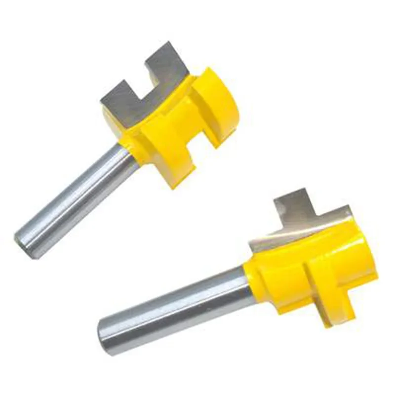 

2pcs 8MM Shank T-Slot Square Tooth Tenon Bit Milling Cutter Carving Router Bits for Wood Tool Woodworking