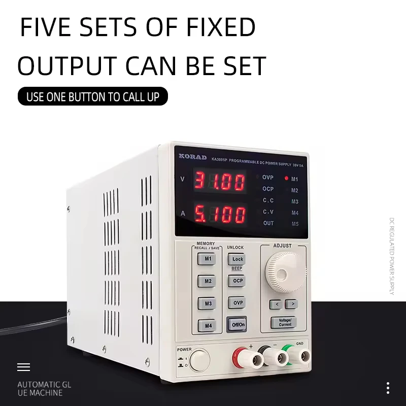 KORAD Alimentation CC industrielle KA3003D, CV/CC automatique, conception compacte, test QC