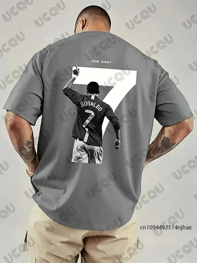 2026 Summer New CR7 Cristiano Ronaldo Graphic Jersey Print Cotton