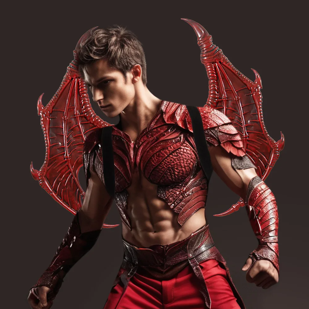 Ali di drago di Halloween per adulti - Accessorio per costume cosplay, Ali per feste di fantasia scura, Oggetti di scena per foto di festival, Costume LARP