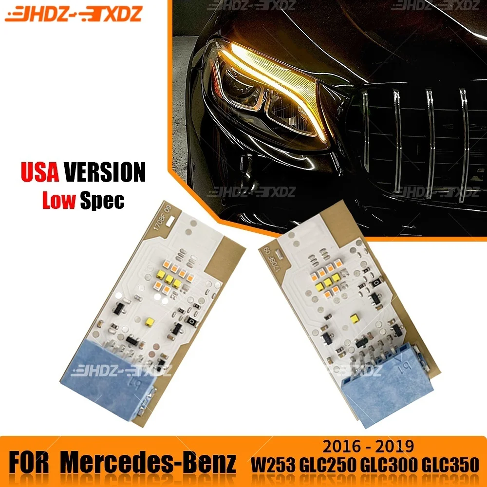 

Yellow DRL LED Boards For Mercedes-Benz GLC W253 GLC250 GLC200 2016-2019 Headlight Daytime Running Light Module Amber Blue Red