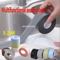 PVC Sealing Strip Tape for Bathroom Bath Toilet Kitchen Caulk Tape Self Adhesive Waterproof Wall Sticker Mold Proof Tapes 1 Roll