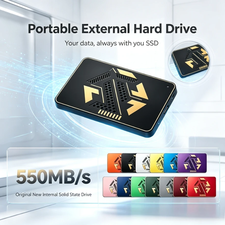Original Brand+ A3-3 High Speed Portable External Hard Drive Black  Storage Disk for Windows Laptop Desktop PC