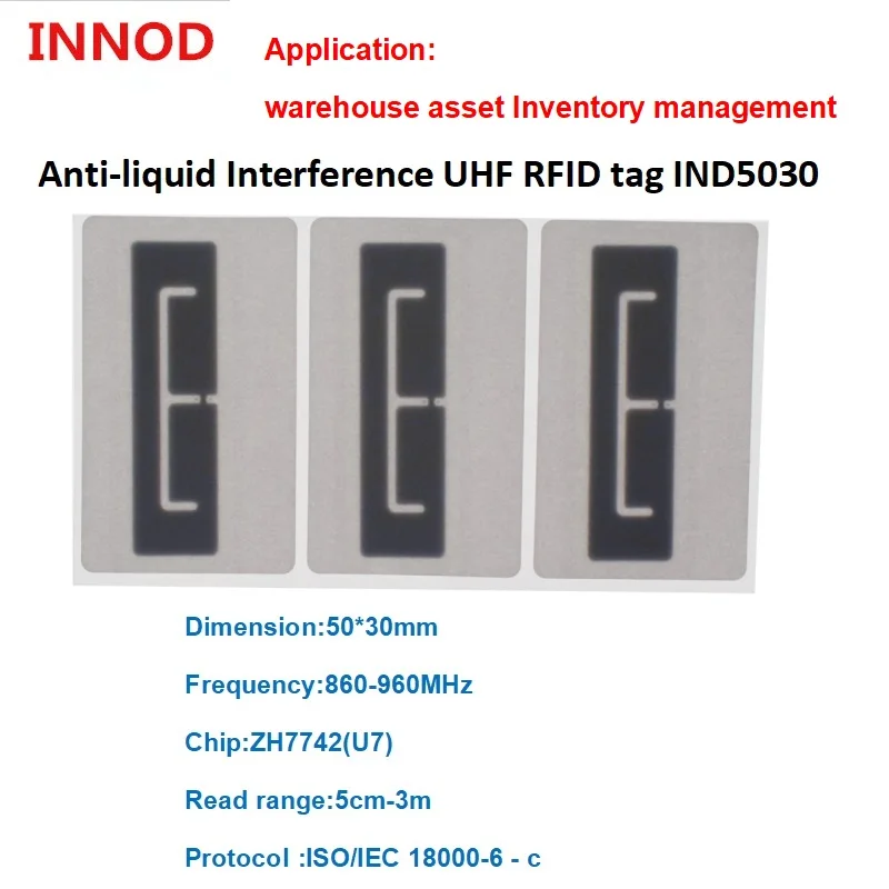 

UHF RFID пассивная наклейка с жидкой водой, высокопроизводительный чип, диапазон считывания 1-3 м для медицинской морозильной камеры, интеллектуальное управление розничной торговле