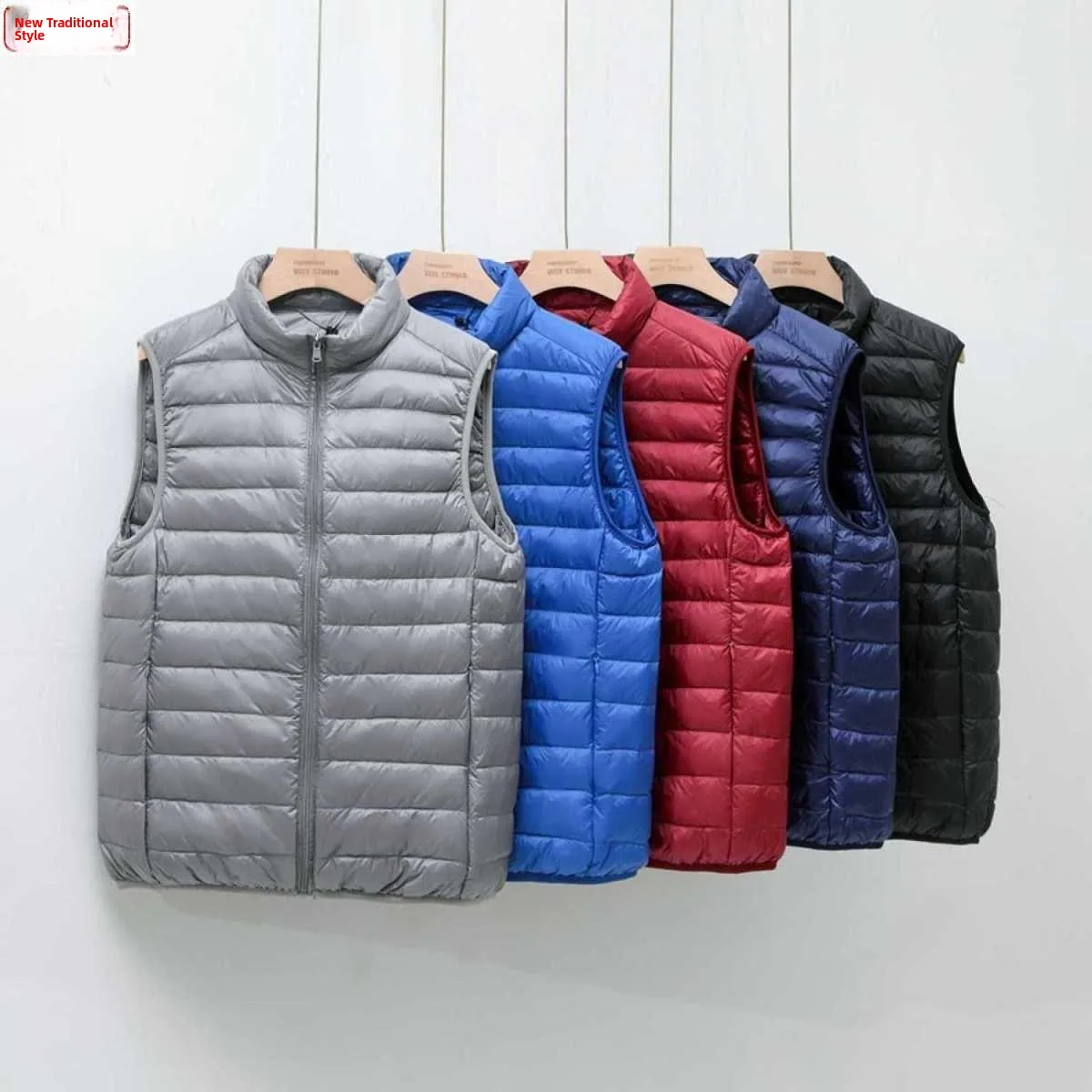 

Spring Autumn Winter New Sle Lightweight down Cotton Warm Men's Vest Faionable Trendy Thin Outerwear Long Length Slim Fit