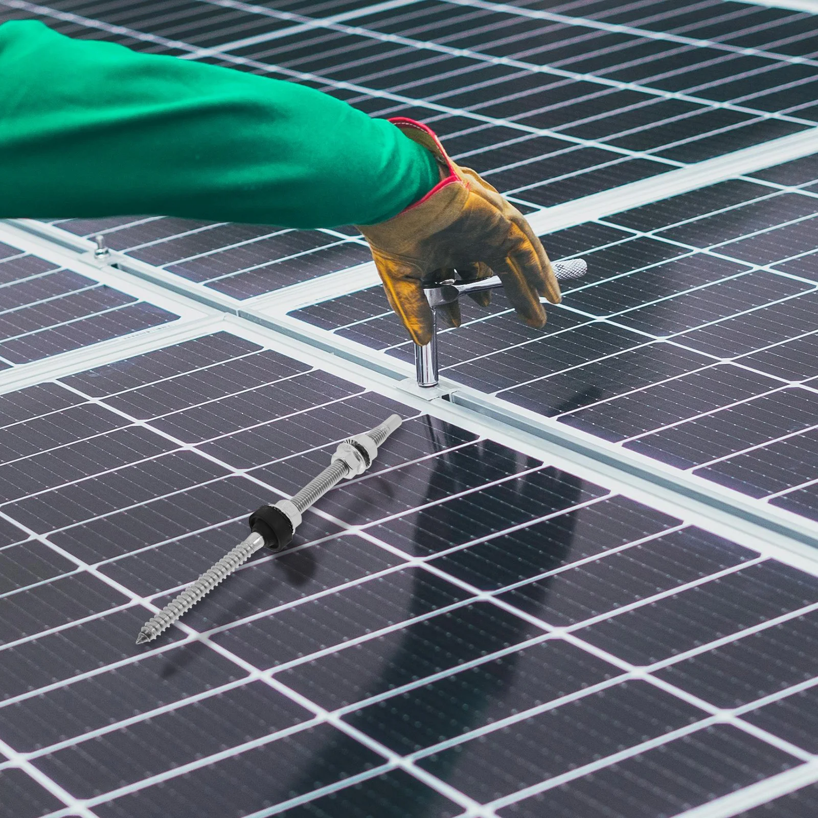 

Stainless Steel Solar Panel Hanger Bolts Adjustable Height Mounting Kit Weather Resistant Durable Versatile Easy Installation