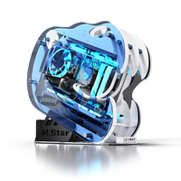 Lovingcool Open Style PC Computer Cabinet Tempered Glass Cooler CPU Case Mid Tower Micro-ATX Mini-ITX Gaming PC Case with Fans