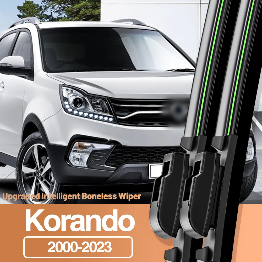2 stücke Für Ssangyong Korando 2000-2023 Frontscheibe Wischer Klingen Windschutzscheibe Fenster Zubehör 2006 2010 2013 2014 2018 2020