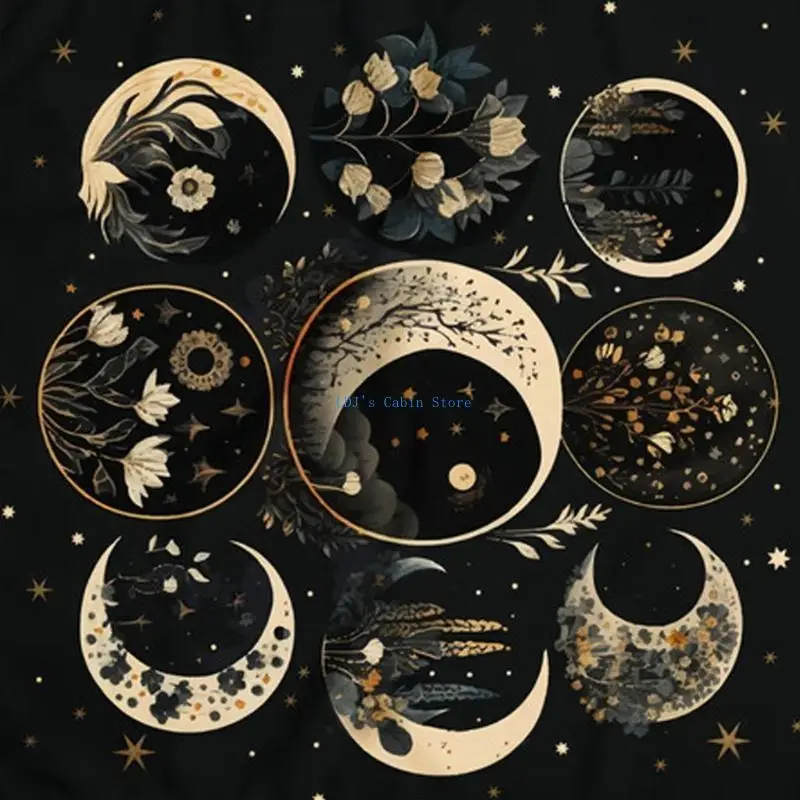 XXFC Luna Flower Tarot Card Divinaciones Tarjetas Tapestry Tapestry