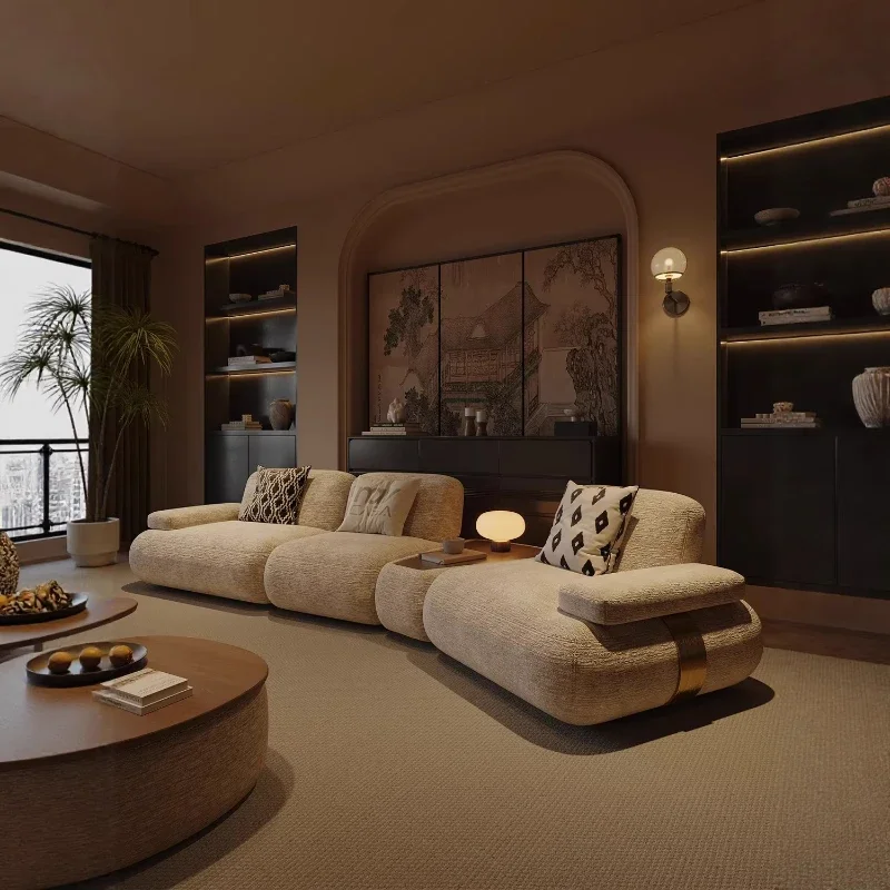 

Living room villa 2025 new designer special-shaped corner module sofa
