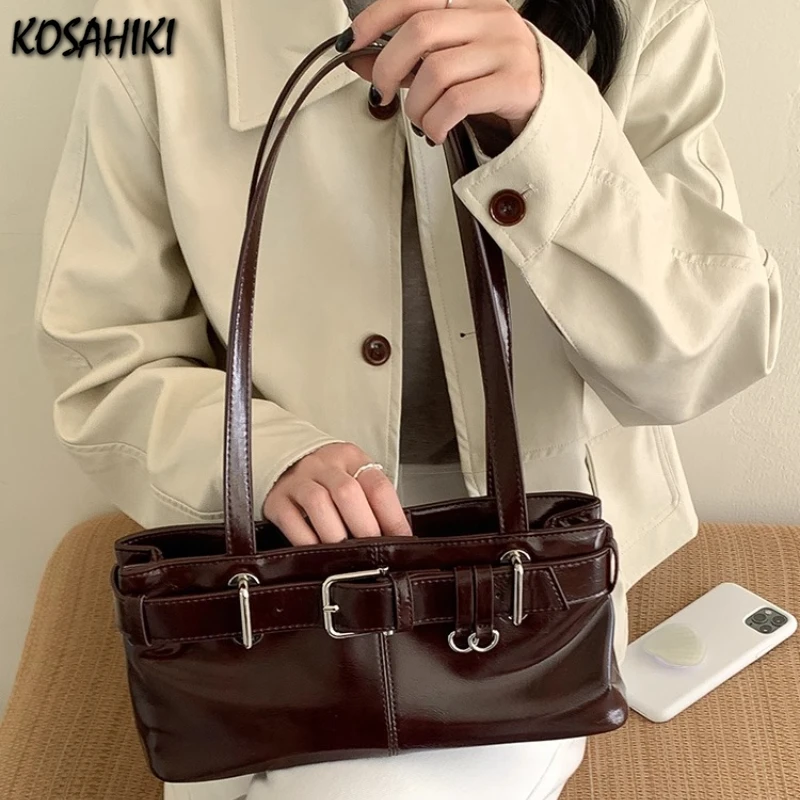 

Fashion Trendy Office Lady Elegant Shoulder Bags Sweet Y2k Aesthetic Chic Women's Handbags All Match Vintage Fairy Underarm Bag