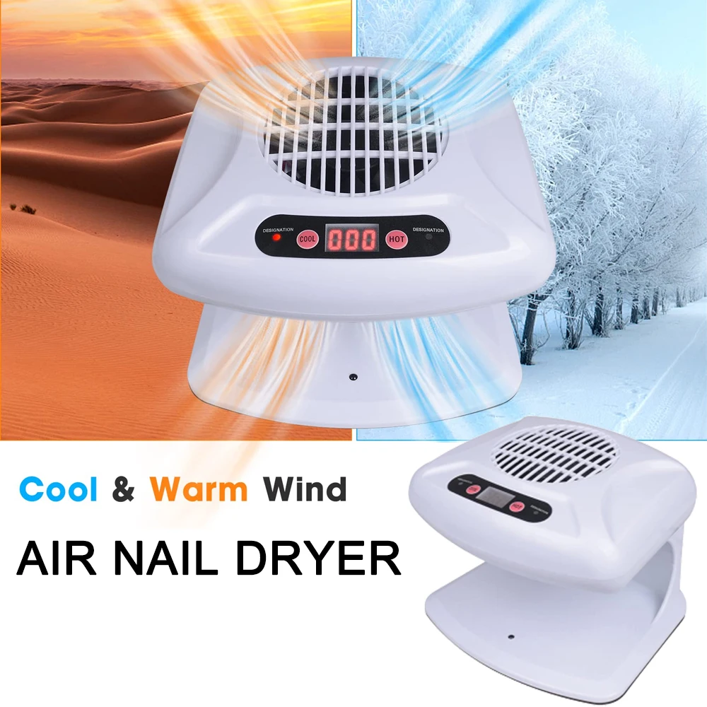 Nail Dryer Fan Nail Polish Dryer Manicure Nail Lamp For Gel Nails Polish With Heat & Cool Wind Blower Air Nail Dryer 300W