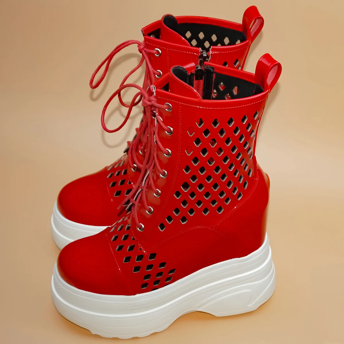 

Summer Height Increasing Chunky Sneakers Women Size 47 Patent Leather Wedges High Heel Ankle Boots Size 46 Shoes Platform Pumps