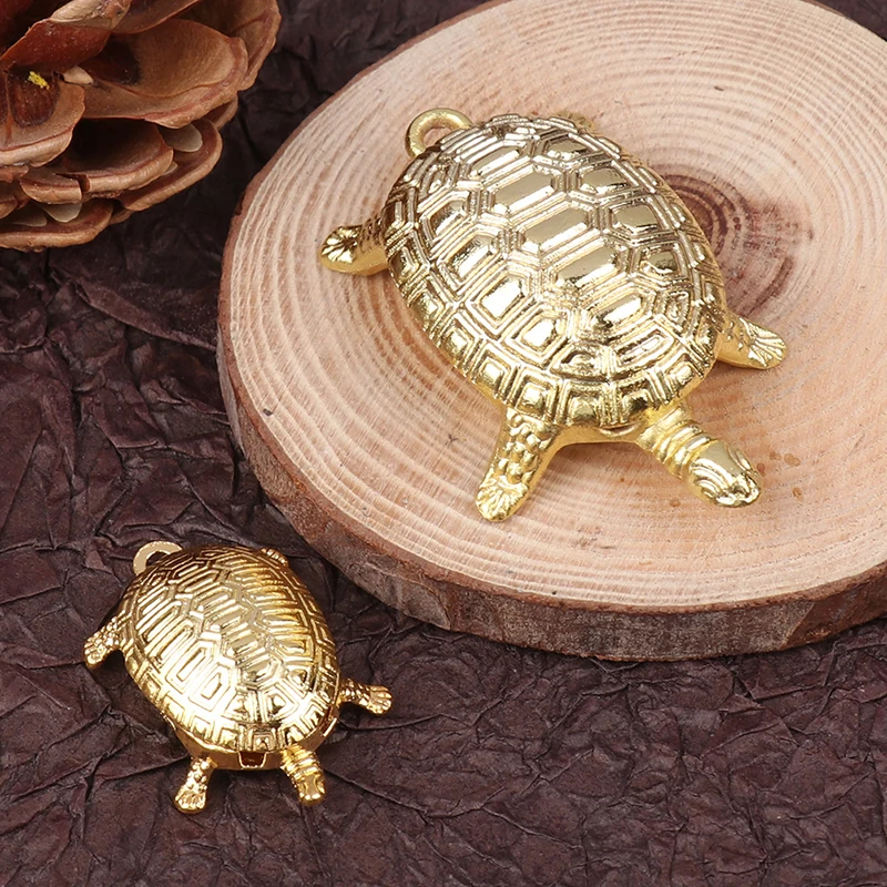 1Pc Japans Geld Schildpad Hanger Kleine Gouden Schildpad Ornamenten Bewaken Biddende Gelukkige Rijkdom Huisdecoratie Geschenk