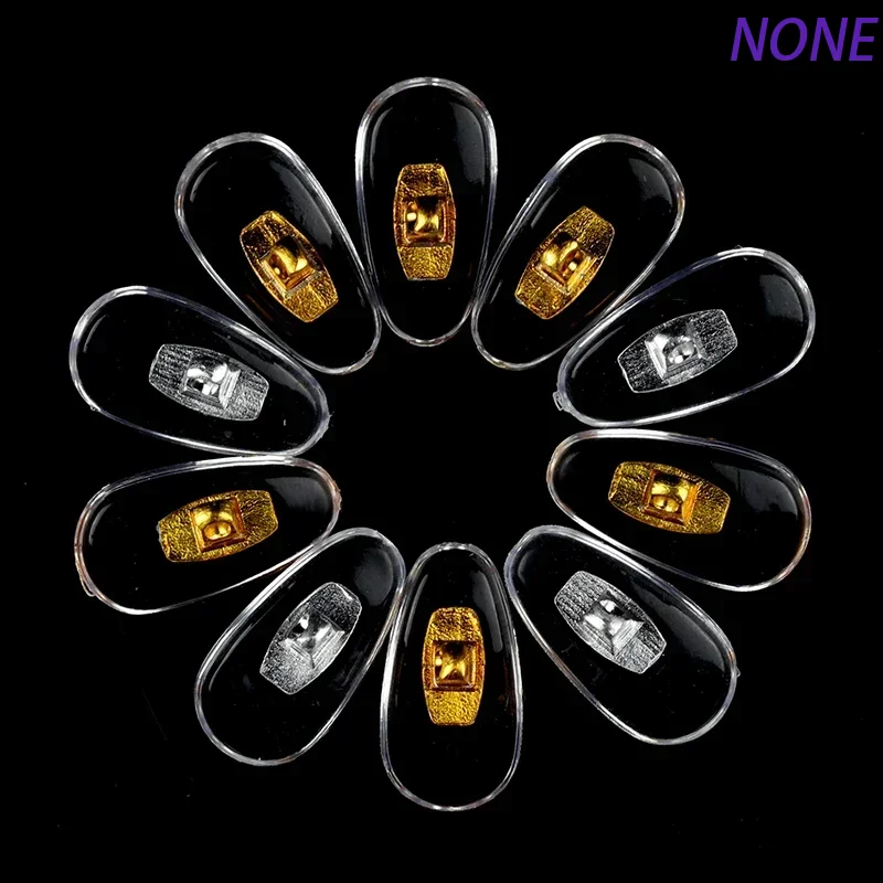 10 Pairs of Silicone Nose Pads with Screws, PVC Mount with Aluminum Core for Glasses, Eyeglass Accessories