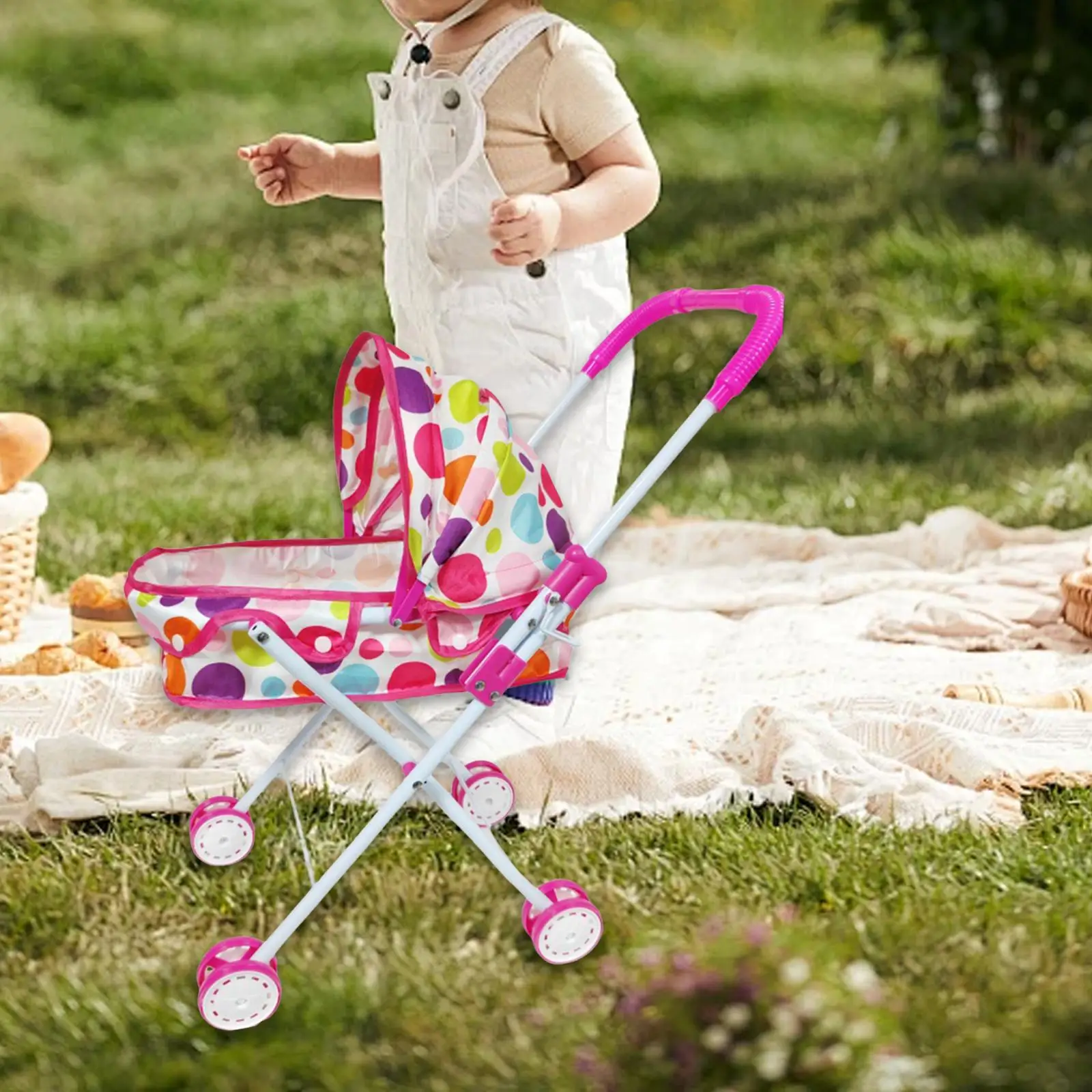 Carrinho de brinquedo para bonecas, desenvolvimento, dramatização, interativo, dobrável, educacional, fingir jogar, boneca, carrinho de simulação, brinquedo